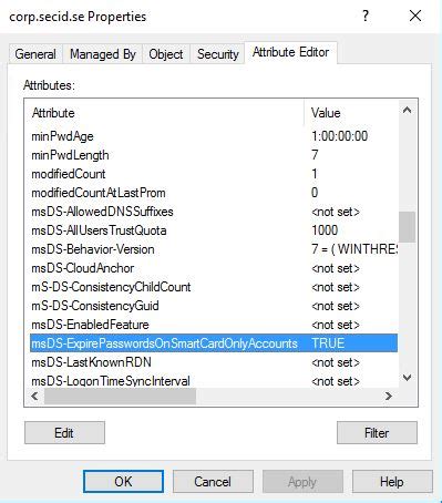 msds-expire-passwords-on-smart-card-only-accounts doesn't exist|Why are we getting password expiration popups for smart card .